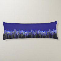 Arte de paisaje urbano azul abstracto