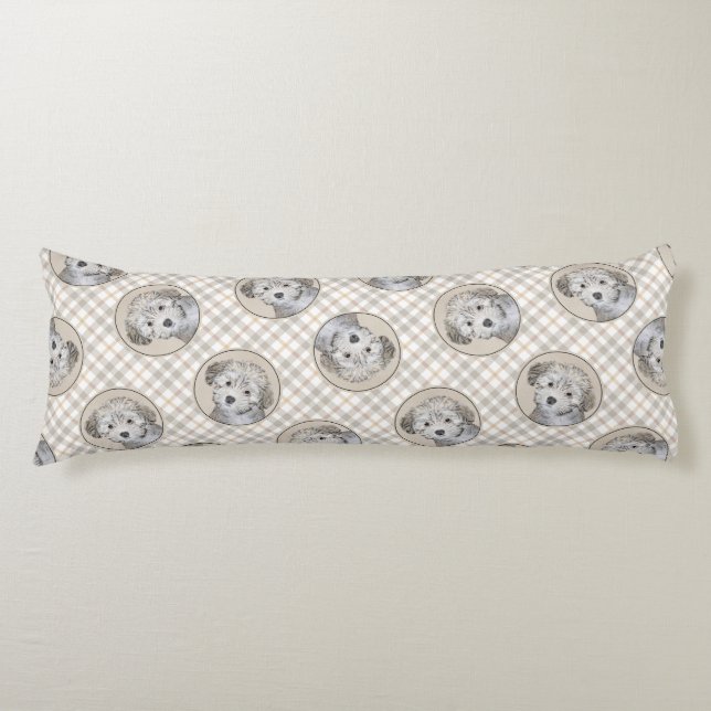 Cojín Arte de perros Mascota original de cuadros de cobr (Anverso)