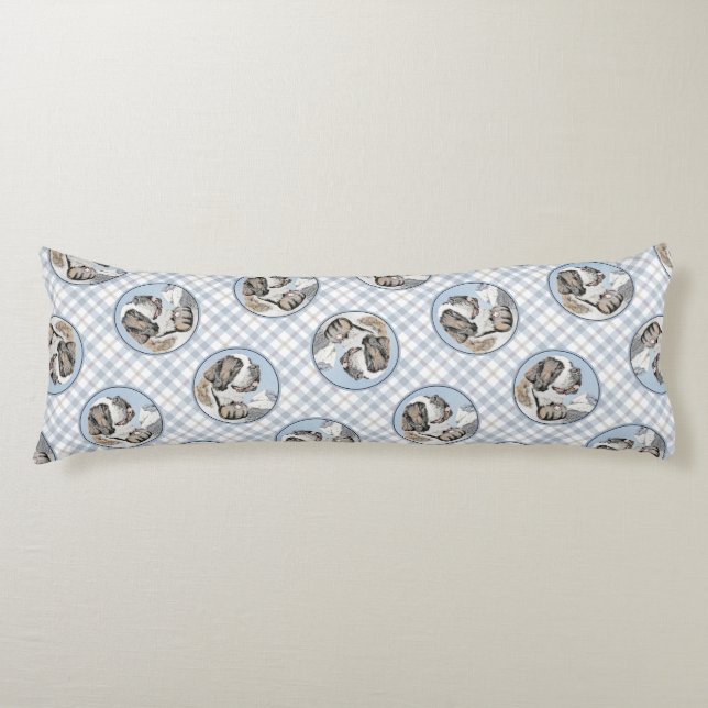 Cojín Arte de San Bernardo Pintando Rough St Original (Anverso)