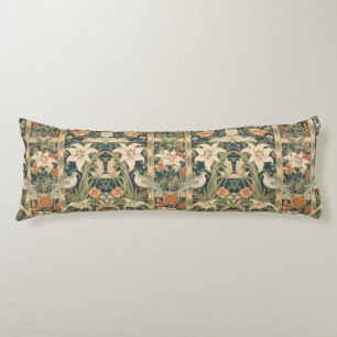 Cojín Arte elegante Art Nouveau Vintage Botánico Pájaro