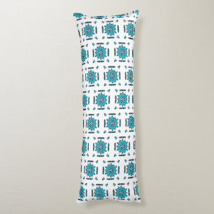 Cojín Arte folclórico azul húngaro con motivos florales