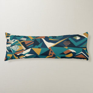 Cojín Arte geométrico abstracto moderno - Naranja Teal R