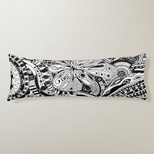 Cojín Arte Geométrico Negro Y Blanco 15