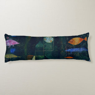Cojín Arte gráfico de pintura abstracta Magia de peces d