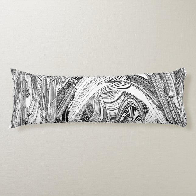 Cojín Arte moderno creativo blanco y negro (Anverso)