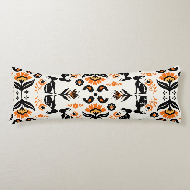 Cojín Arte popular noruego Rosemaling (Anverso)