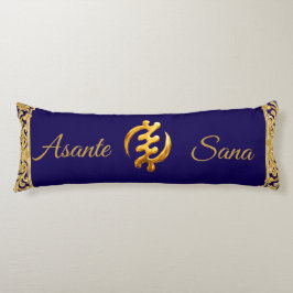 Cojín Asante Sana "Gye Nyame" Azul Oscuro Adinkra Patrim