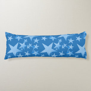 Cojín Azul con Estrellas Blancas Personalizado Algodón