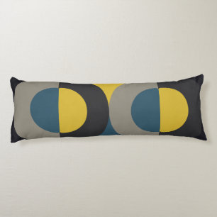 Cojín Azul moderno de mediados de siglo amarillo metal d