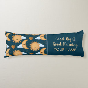 Cojín Azul Personalizado Sol Luna Buenas Noches Buenos D