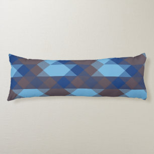 Cojín Azul y gris geométrico