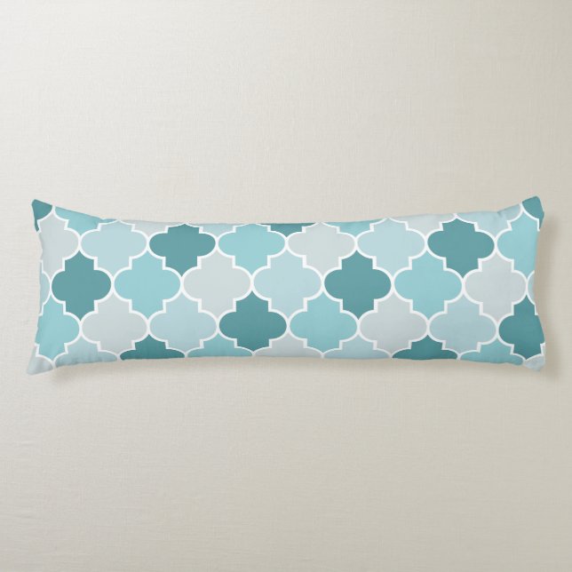 Cojín Azules Marroquíes, Latticework, quatrefoil (Anverso)