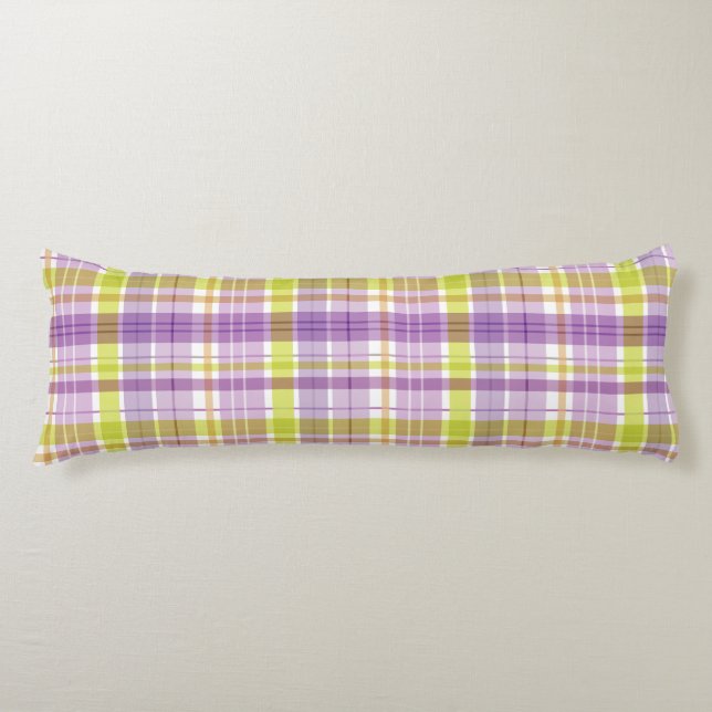 Cojín Baby Pastel Plaid Purple Green (Anverso)