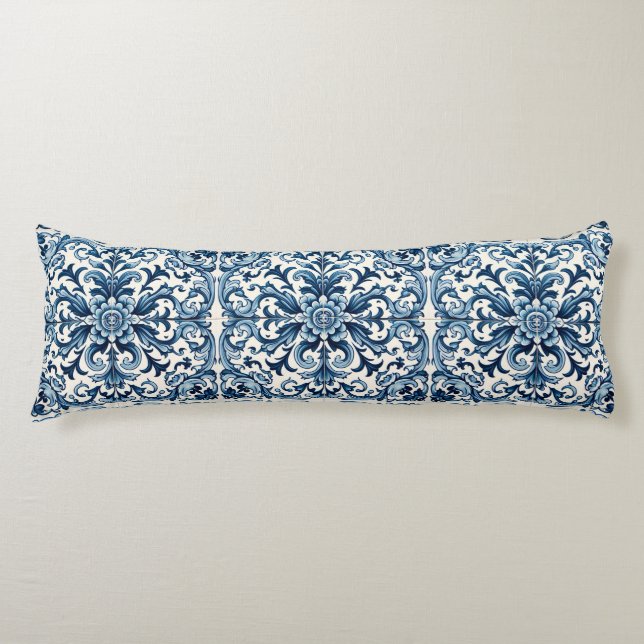 Cojín Baldosa azul portuguesa (Anverso)