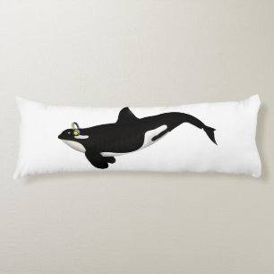 Cojín Ballena Asesina Escuchando música Auriculares Amar