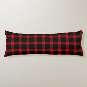 Cojín Banda de invierno roja y negra