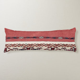 Cojín Banda triangular Kilim III Blanco negro rojo