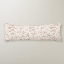 Cojín Bandas de caballito de mar de arena náutica-beige 