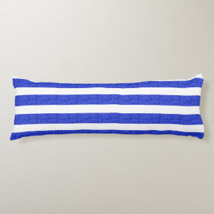 Cojín Bandas geométricas azules de moda