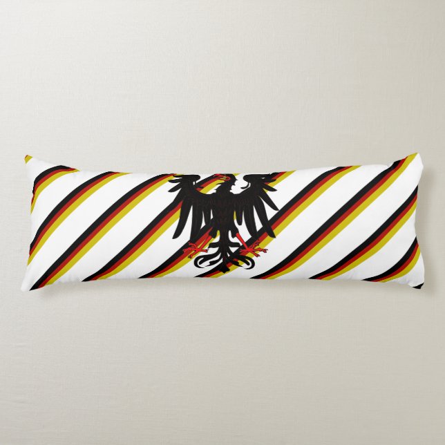 Cojín Bandera alemana de las rayas (Anverso)