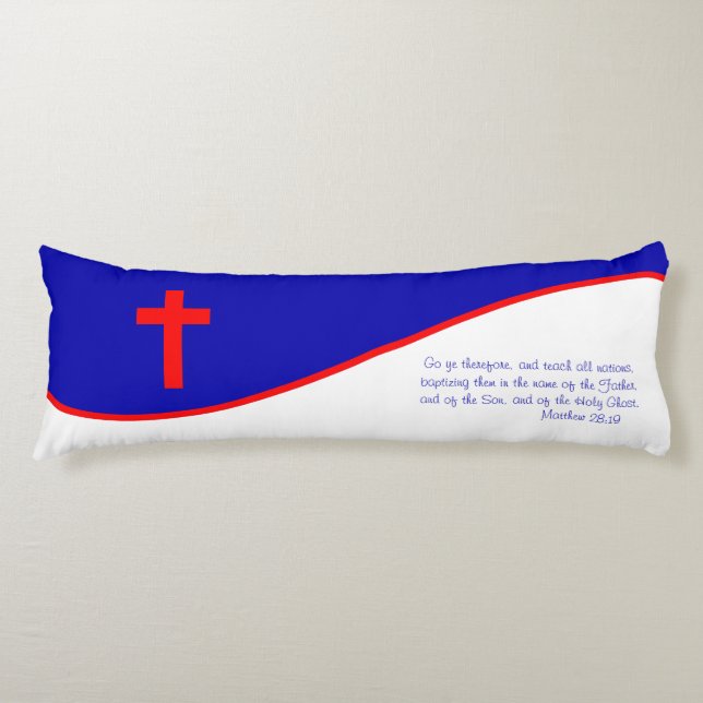 Cojín Bandera cristiana inspirada (Anverso)