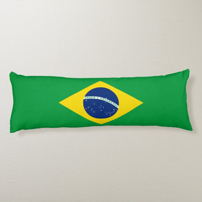 Cojín Bandera de Brasil Patriótica (Reverso)