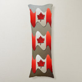 Cojín Bandera de Canadá cromada por Shirley Taylor