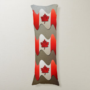Cojín Bandera de Canadá cromada por Shirley Taylor
