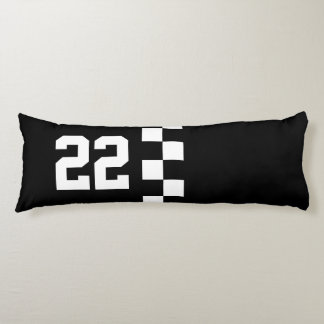 Cojín Bandera De Carreras Personalizada Negra Y Blanca