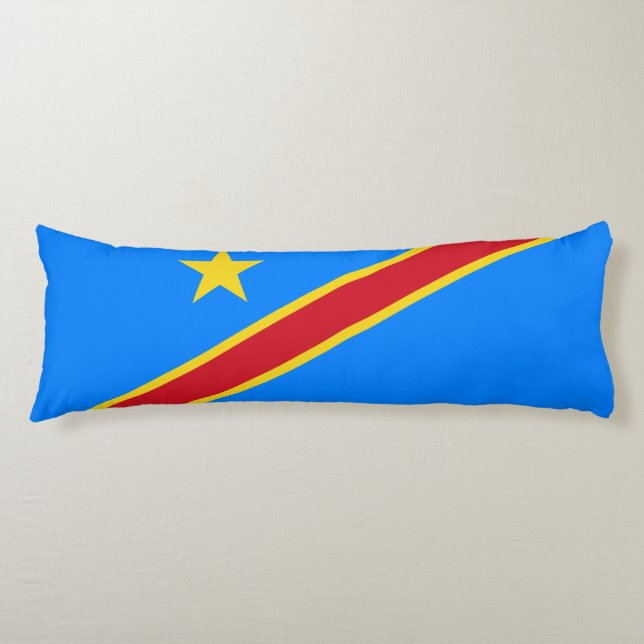 Cojín Bandera de Congo Kinshasa (Anverso)