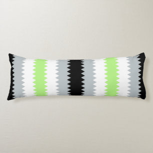 Cojín Bandera de Orgullo Agender Groovy Boho ZigZag Abst
