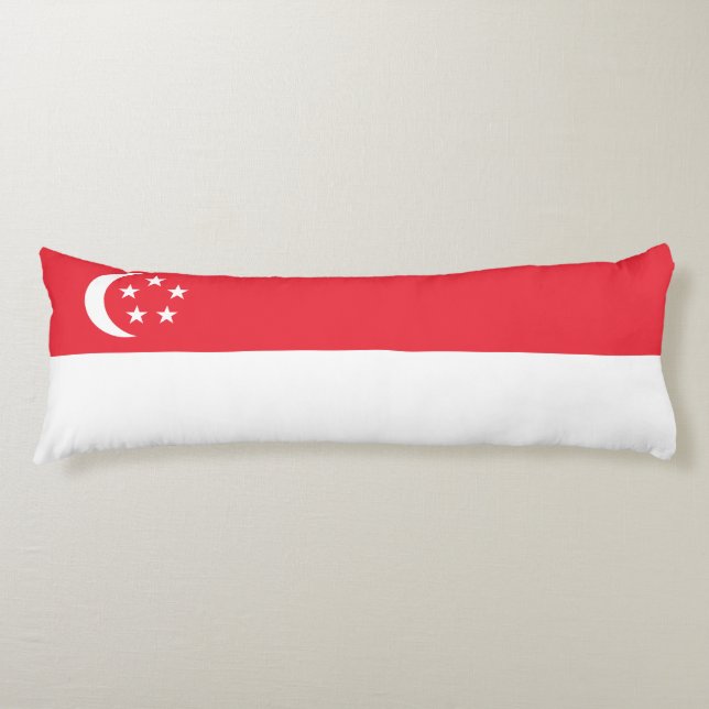 Cojín Bandera de Singapur (Anverso)