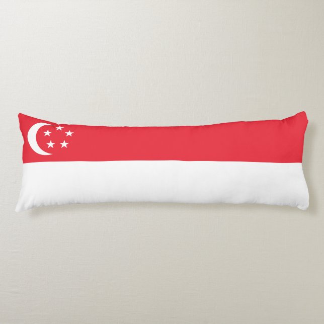 Cojín Bandera de Singapur (Anverso)