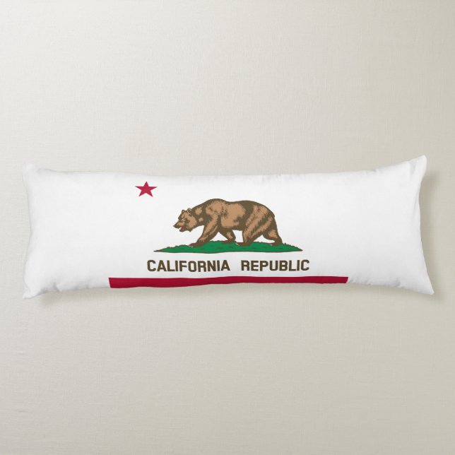 Cojín Bandera del estado de la República de California (Reverso)