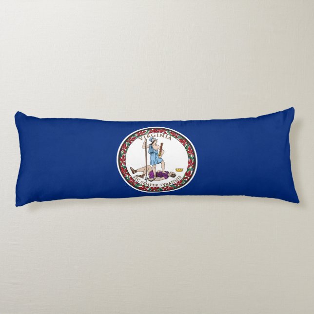 Cojín Bandera del Estado de Virginia (Reverso)