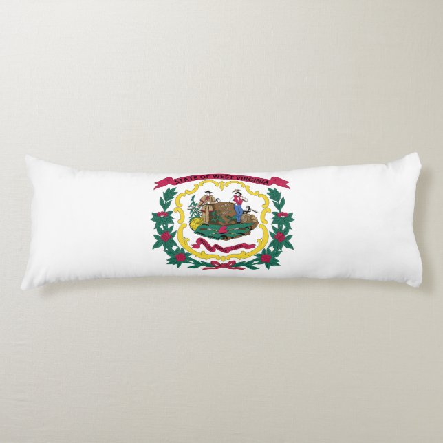 Cojín Bandera del Estado de Virginia Occidental (Anverso)