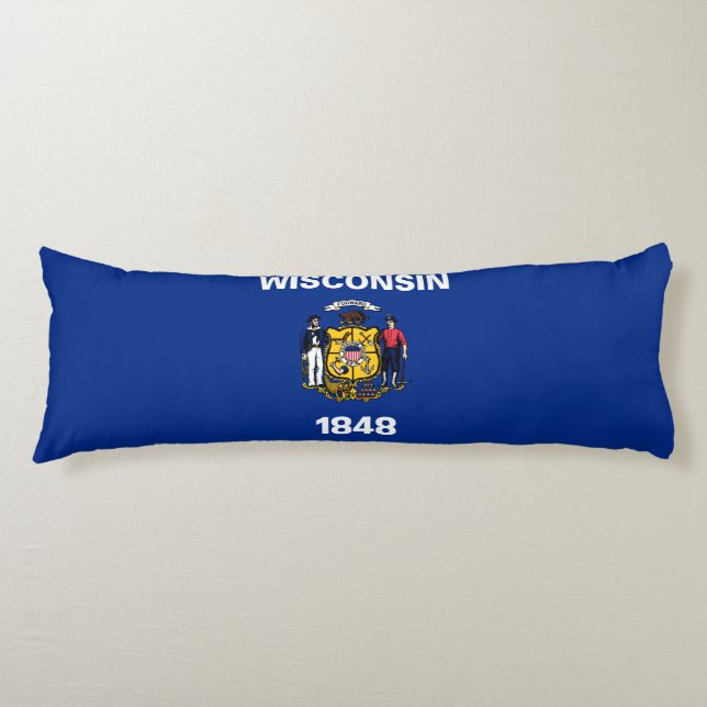 Cojín Bandera del estado de Wisconsin (Anverso)