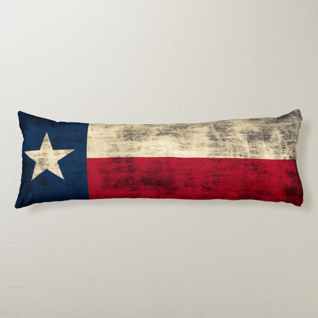 Cojín Bandera del Grunge del vintage de Tejas (Anverso)
