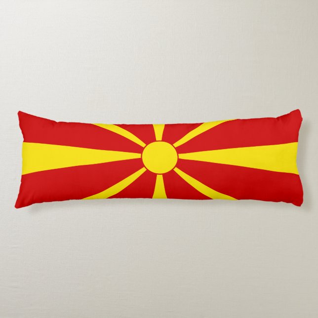 Cojín Bandera del Norte de Macedonia (Anverso)