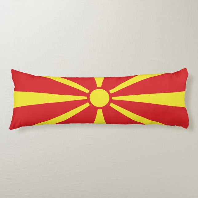 Cojín Bandera del Norte de Macedonia (Anverso)