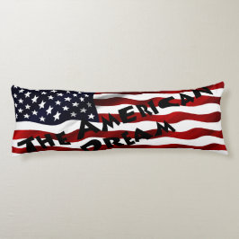 Cojín Bandera estadounidense con texto