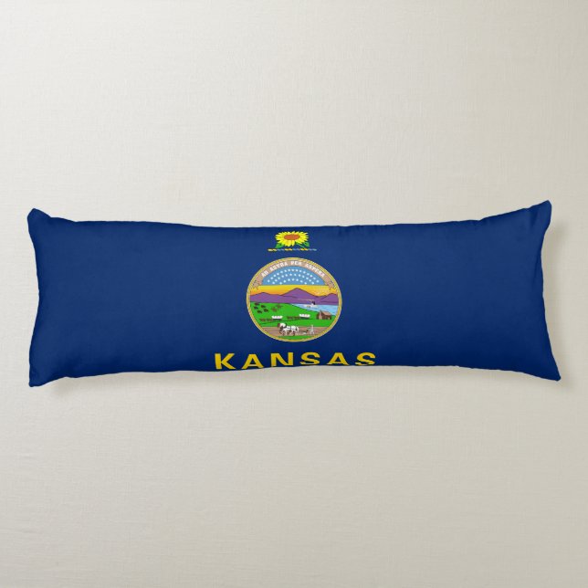 Cojín Bandera estatal de Kansas (Reverso)