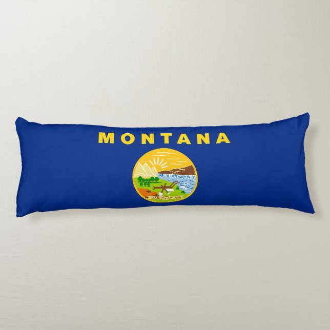 Cojín Bandera Estatal de Montana (Reverso)