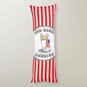 Cojín Bandera Patriótica Americana USA Papillon (limón) 