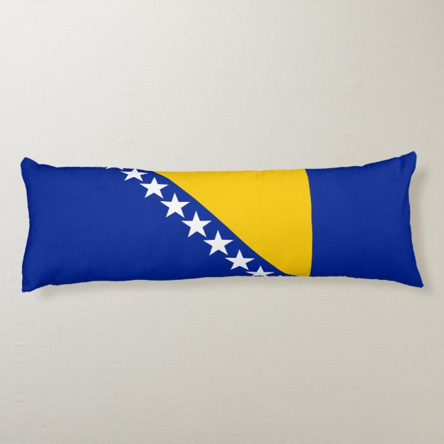 Cojín Bandera patriótica de Bosnia y Herzegovina (Reverso)