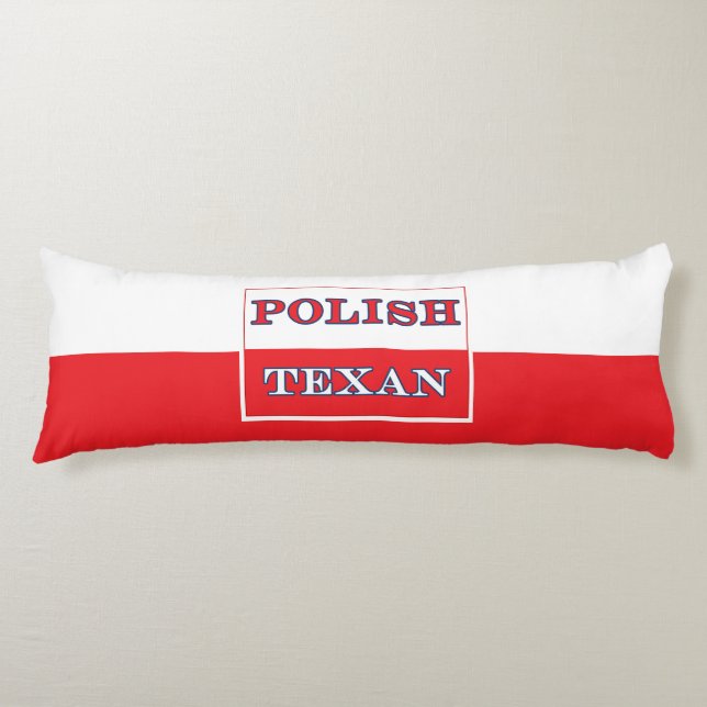 Cojín Bandera polaca texana polaca (Anverso)