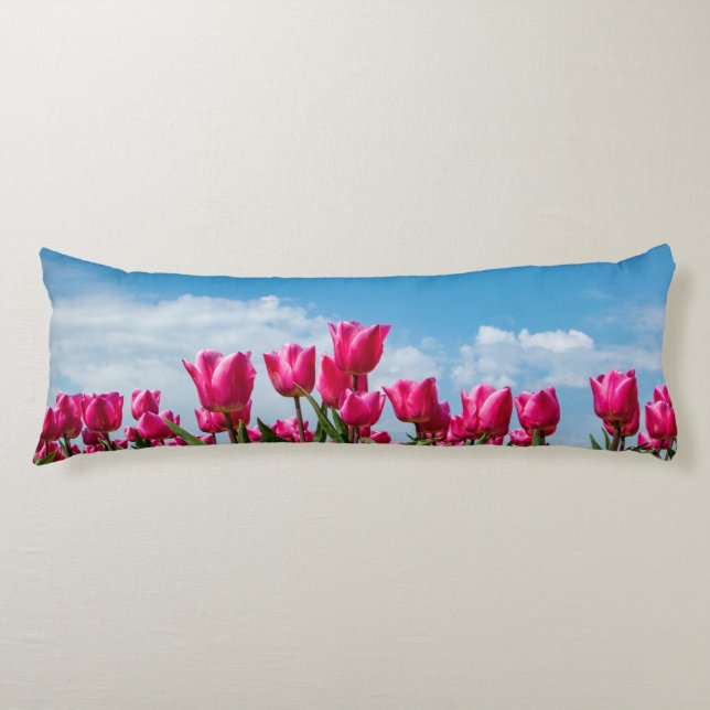 Cojín Banner de Tulips Garden Clouds (Anverso)