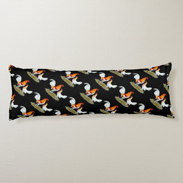 Cojín Bantam, juego inglés antiguo: Red Pyle (Reverso)