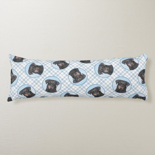 Cojín Beauceron Black and Tan Pintando El Arte De Perro  (Anverso)