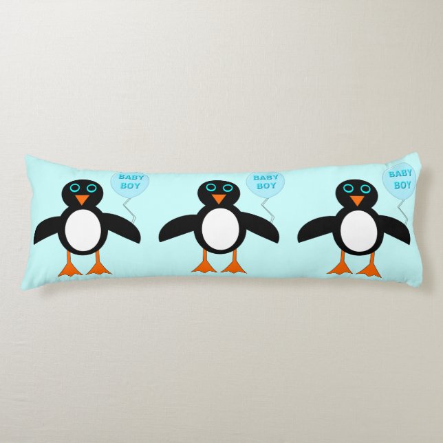 Cojín Bebé azul lindo Pingüino Pillow (Anverso)